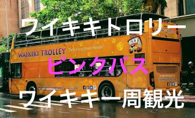 初めてのハワイ・・トロリー、ピンクバスに乗ってワイキキを一周