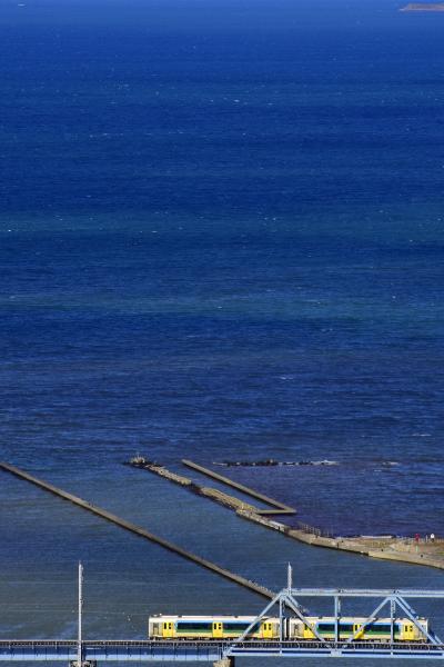 JR内房線を走る久留里線キハ車両と上総湊周辺から眺める早春の東京湾の風景を探しに訪れてみた