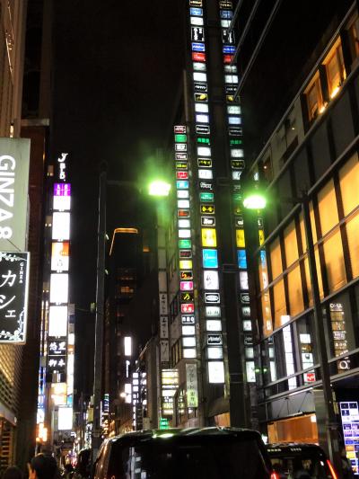 夜の銀座にちょっとお出かけして　銀ブラ～。