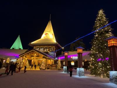 オーロラ鑑賞と北欧街歩きの旅12日間②ロバニエミでサンタさんとご対面!