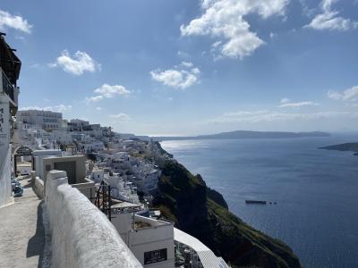 冬のサントリーニ島①【青と白の世界】