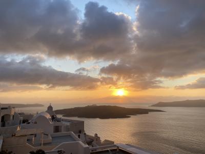 冬のサントリーニ島②【絶景の夕陽】