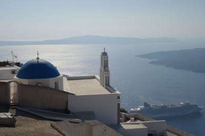 ヨーロッパ・クルーズとバックパックの旅（その５クルーズ船ギリシャ・サントリーニ島に到着＆観光）