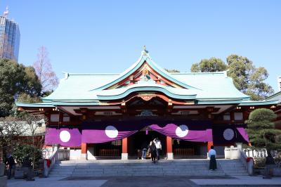 コロナ対策神頼み　赤坂三社参り