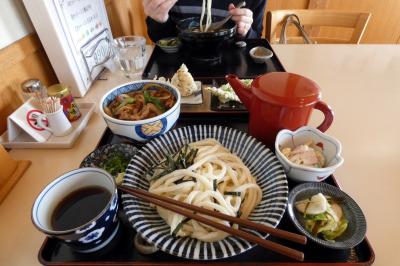 讃岐うどん福梅の昼食　三島市佐野体験農園　