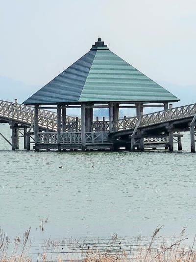 津軽-4　鶴田町へ　つがる富士見湖（廻堰大溜池）☆〔鶴の舞橋〕木造三連太鼓橋－日本最長