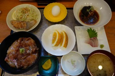 20200419-3 鹿児島 づけ丼屋桜勘で、カンパチ三昧な日替り定食