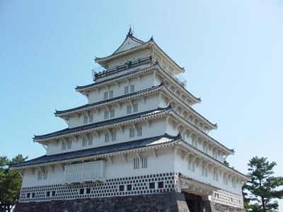 湧水と島原城