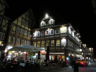 2019年ドイツのメルヘン街道と木組み建築街道の旅：21ハン・ミュンデンは木組みのホテル「鉄ヒゲ博士」に泊まる。