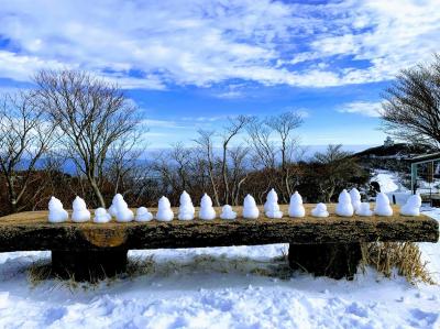 御在所岳で雪だるまたちに見送られた日