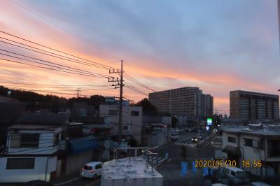 久しぶりにふじみ野市で夕焼けを見ました