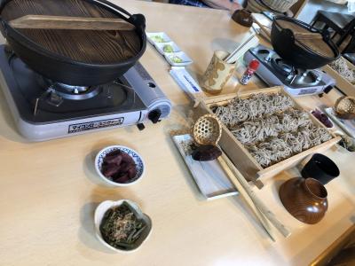 木曽福島で蕎麦打ち&五平餅作り体験