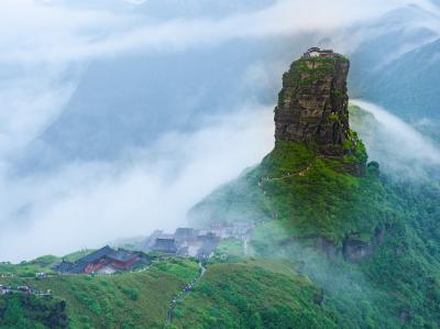 神秘の山 梵浄山（貴州 世界遺産巡り海龍屯、梵浄山）