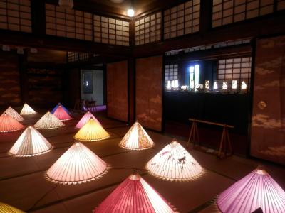 ◆八幡山ロープウェー 竹灯篭&和傘のイルミネーション