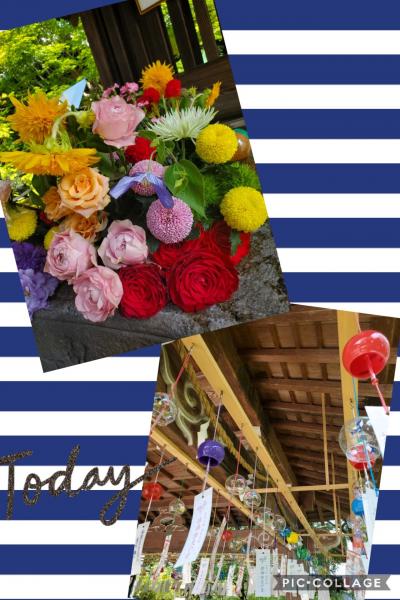 勝林寺の「花手水」と松尾大社の「風鈴」で、残暑（猛暑）に負けるな！