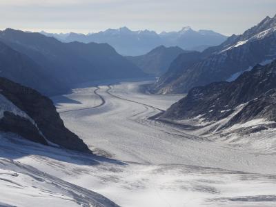 絶景が広がるアルプスの山歩きと鉄道の旅：スイス、リヒテンシュタイン旅行【１７】（2019年秋 ４日目② 到達！ トップオブヨーロッパ）