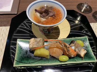 山陰ドライブ旅行　その２　皆生游月の創作和食ディナーをワインのペアリングで