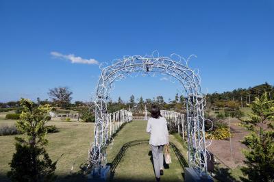 ０５．秋のエクシブ初島1泊　ラウンジ フィラーレの喫茶　初島桜記念植樹　館内散策　ヘリの離陸　夕日のショー　ウェルカムシャンパン