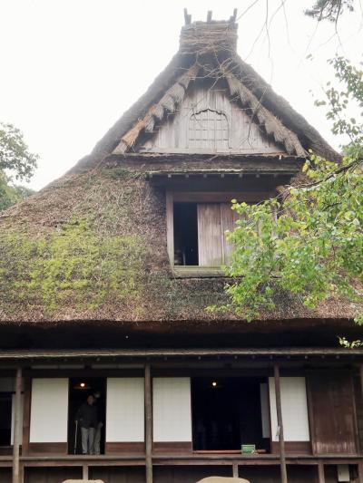 横浜15　三溪園c  白川郷の合掌造民家-1960年移築　☆室内調度品・古民具も観覧でき