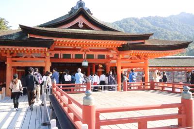 秋が深まる広島宮島　紅葉谷公園