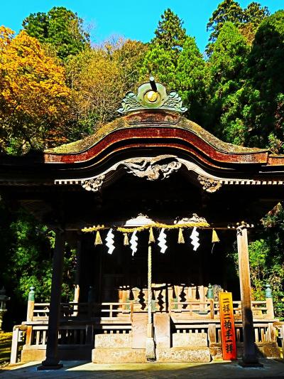 福井県-1　越前市a　大瀧神社・岡太神社(併記され)　☆本殿/拝殿-屋根は特異な造形美