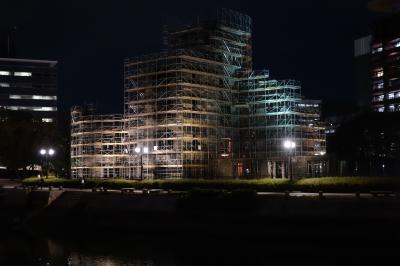 20201215-1 広島 京都から山陽新幹線乗って、広島の宿。日が暮れてから、ちょっと散歩に。