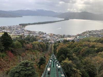 雨にけぶる天橋立(2)笠松展望台～文殊