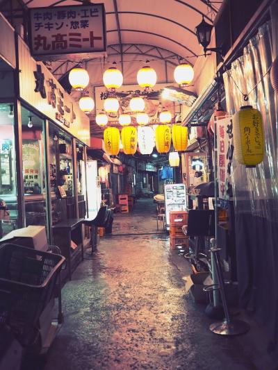 にふぇーでーびる沖縄１人旅No.１「琉歌」で沖縄料理と泡盛　雨で誰もいない国際通り　市場ぐるぐる散歩 オシャレなLESTEL NAHA  
