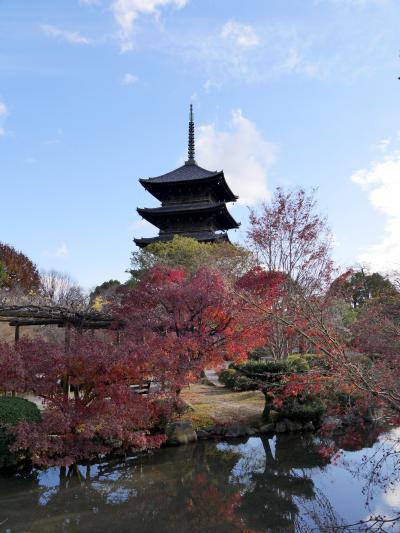 2020.12 コロナ禍での京都出張3-こがね家でラーメンの昼食，東寺（教王護国寺），帰京