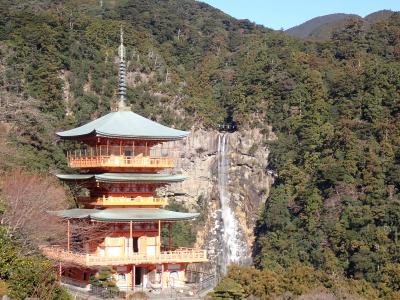 バイクで熊野詣　大門坂から熊野那智大社・那智山青岸渡寺・那智の滝・補陀洛山寺を巡りました。