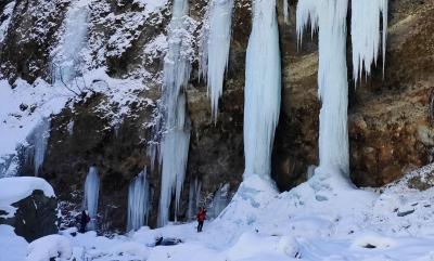 2021年度の雲竜渓谷の氷瀑へ