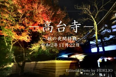 2020秋　関西・京都 紅葉めぐりの旅〈第７幕〉【２日目：夜の高台寺編】～時には昔の話を～