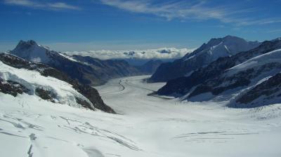 	 ２４．スイス鉄道の旅 (記録)１５日目 ：世界自然遺産アレッチ氷河・ユングフラウ等