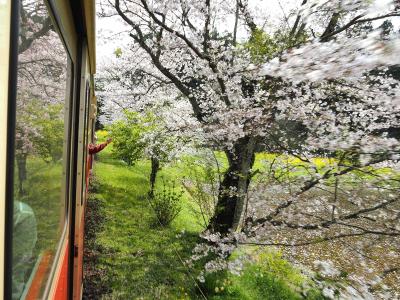 春のローカル線に乗って旅気分