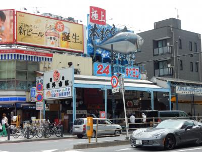 緊急事態宣言発令下の築地の風景