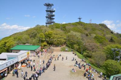 息子の登山デビューに筑波山