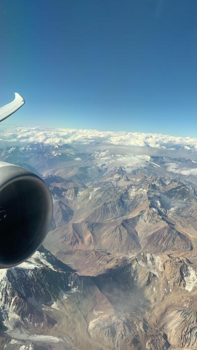 世界一周：南米クルーズおわり。LAN航空ビジネスクラスでサンパウロへ！アンデス山脈やばすぎた！