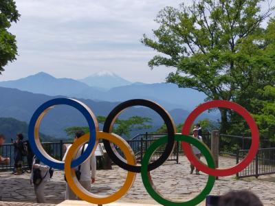 高尾山　2020東京五輪記念碑　と　精進料理