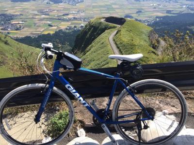 2014年秋 阿蘇ミルクロードサイクリング 今は走れないラピュタの道から阿蘇神社へ