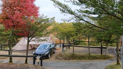 新しいテントを試しに紅葉に彩られた御殿場まるびオートキャンプ場へ