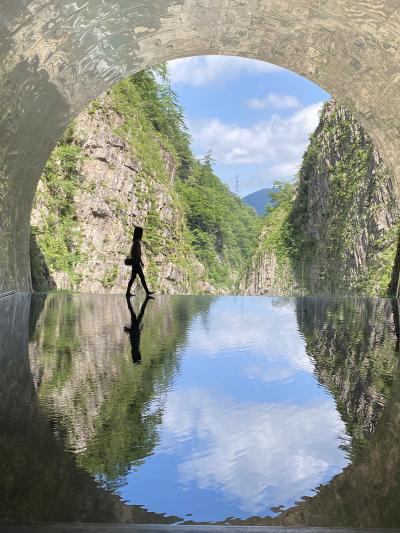 清津峡渓谷トンネルから田代の七ツ釜観光