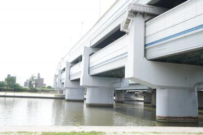 武庫川に架かる橋（自転車で走行しながら撮影）