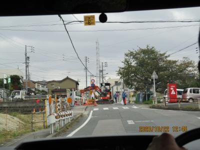 工事その１東海市南側　通せんぼなかなかの南加木屋駅あたり　２００９１８金曜