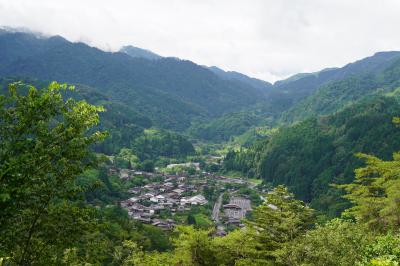 20210710-1 南木曽 妻籠宿…を回る前に、妻籠城跡に登って町を眺める