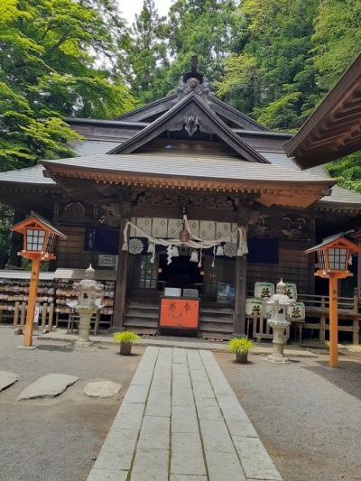 富士吉田五重塔と富士山（２）新倉富士浅間神社にお参りし、五重塔へ。