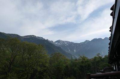 初夏の信州旅行♪　Vol.128 ☆上高地帝国ホテル：ベランダで朝の穂高連峰とエスプレッソ♪