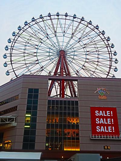 鹿児島-14　観覧車《アミュラン》シースルーゴンドラ-1人　☆夕暮れ/イルミネーション輝いて