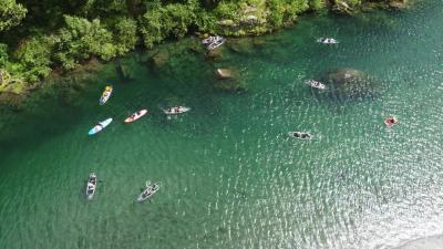 碧を求めて四国3 仁淀ブルーでクリアーカヤック