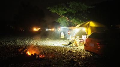 鯖街道(朽木宿)で雨キャンプ