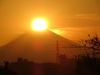 地元から見るダイヤモンド富士